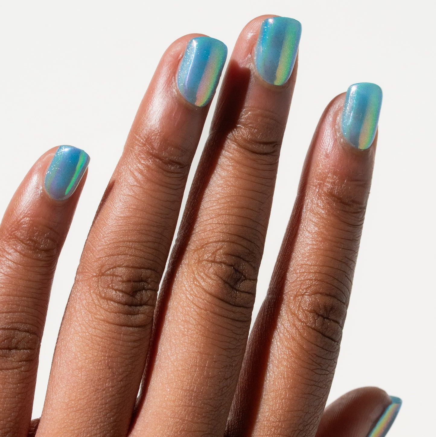 Blue Holographic Press on Nails WSK