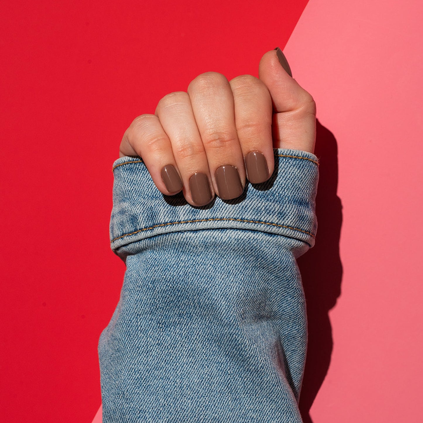 Chocolate Brown Stick On Nails_AYW