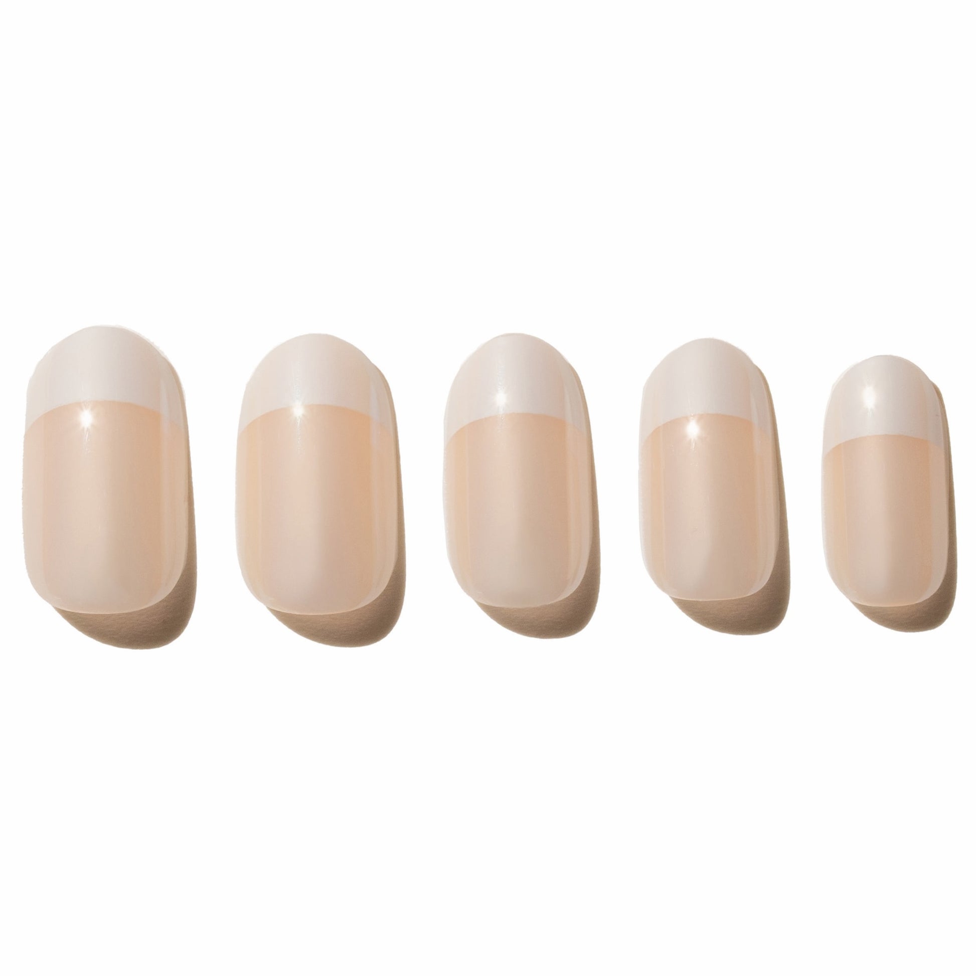 French Manicure Press On Nails on a white background