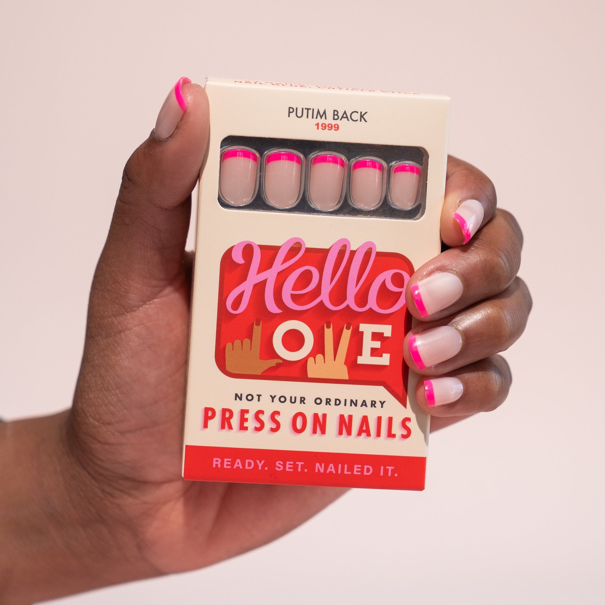 French Tip Stick On Nail