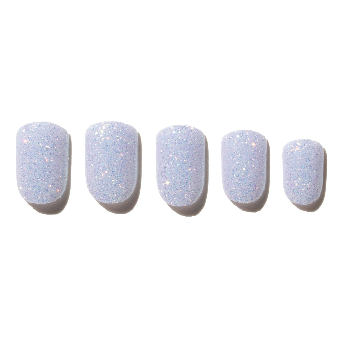 Glittery Light Purple Press on Nails UPS