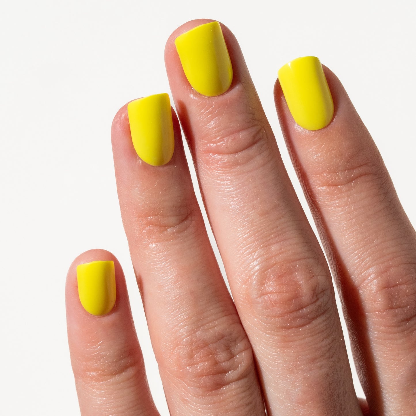 Hilighter Yellow Press-On Nails | Short | Square CTB