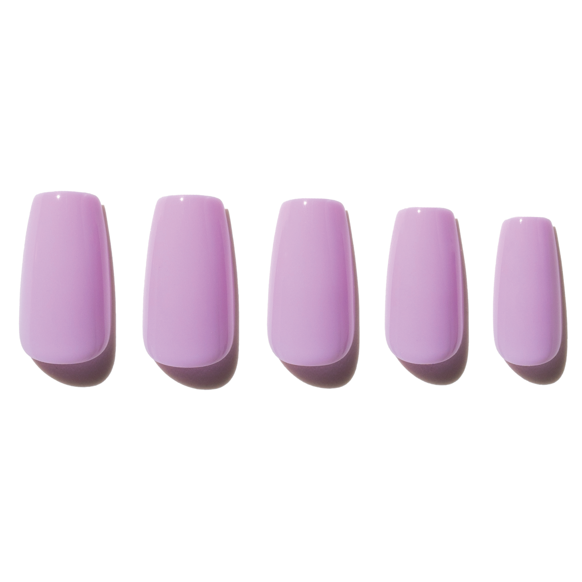 Lavender Press On Nail in Coffin Shape UNU-SQ