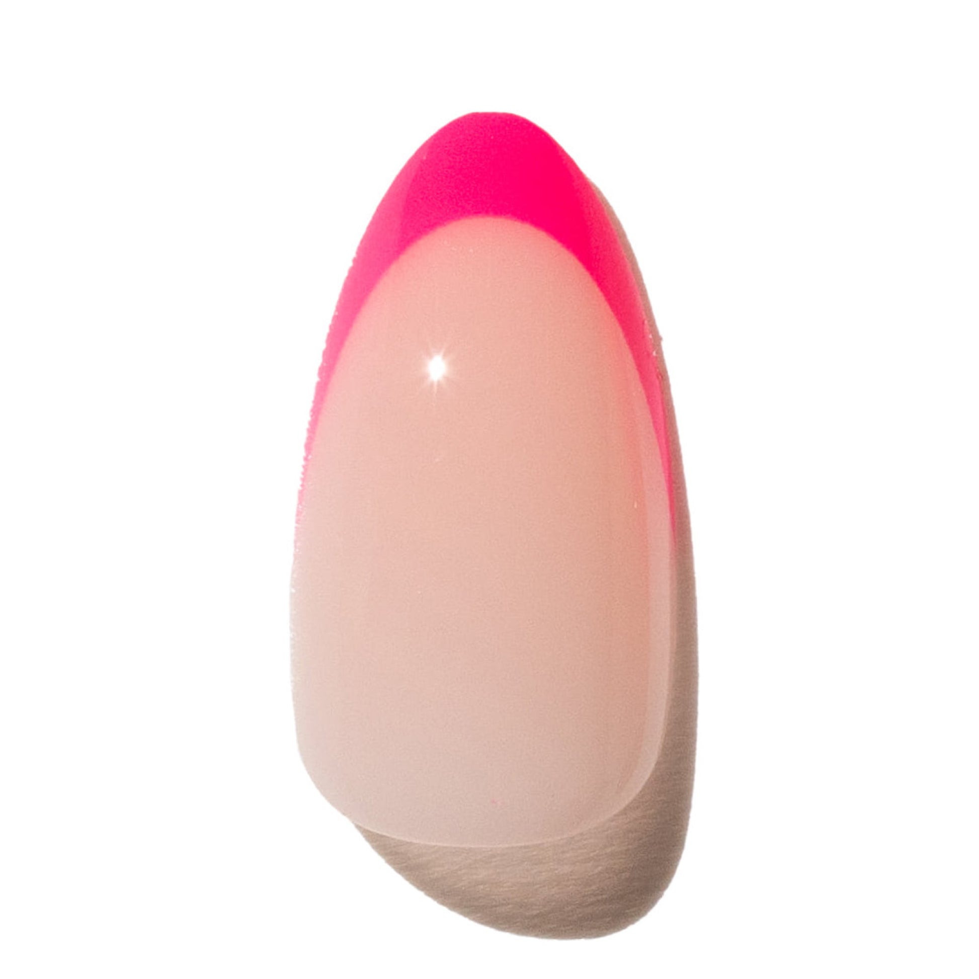 Milky Pink Hot Pink French Tip Press On Nail Medium | Almond PTB-A