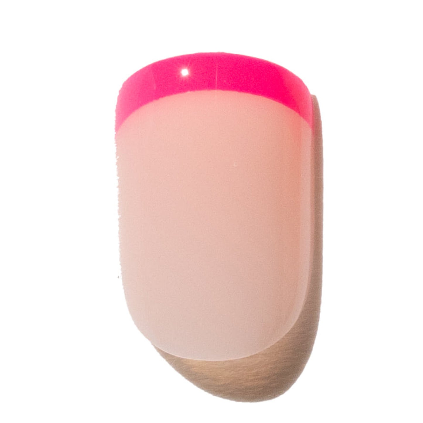 Milky Pink Hot Pink French Tip Press On Nail | Short | Square PTB