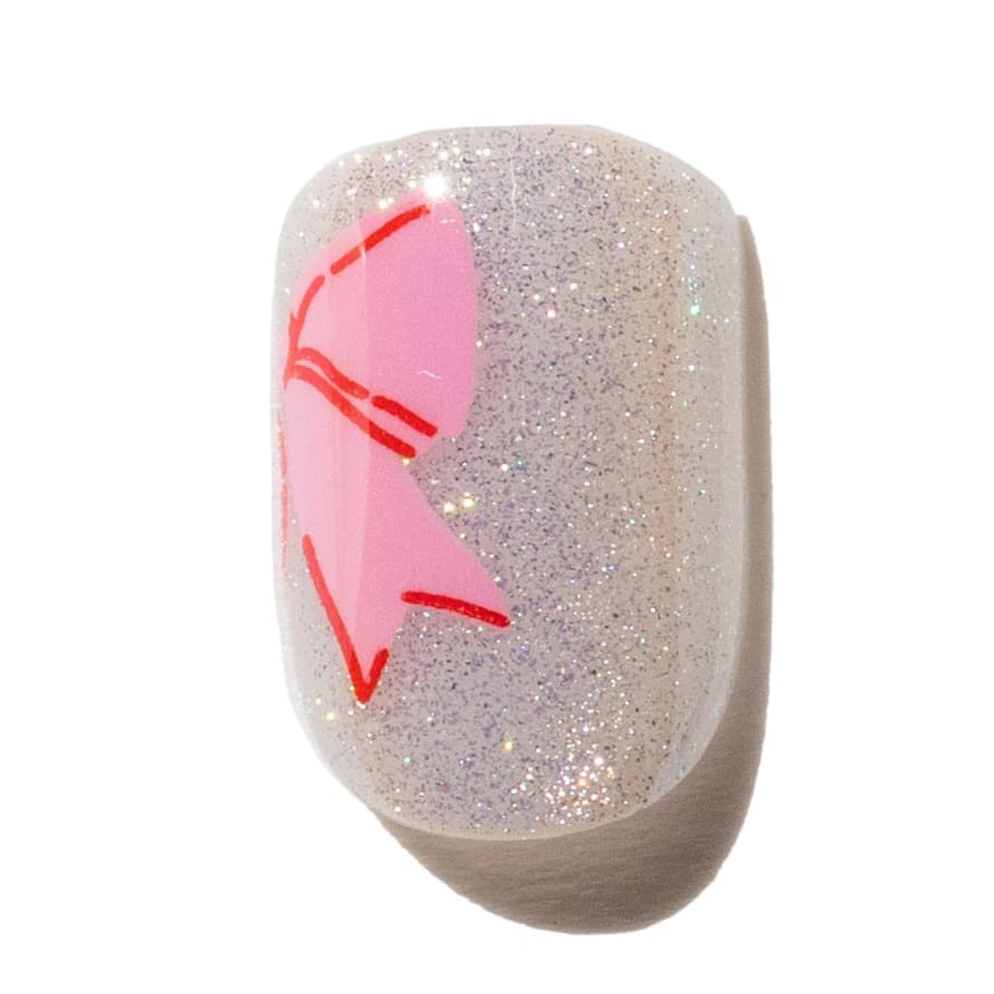 Pink Bow Press-On Nails | Short | Square ISN