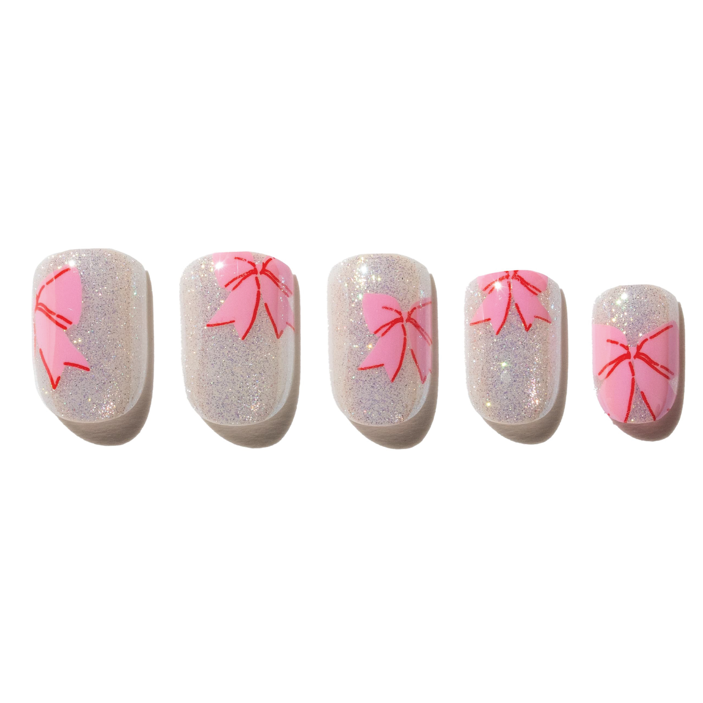 Pink Bow Press On Nails ISN