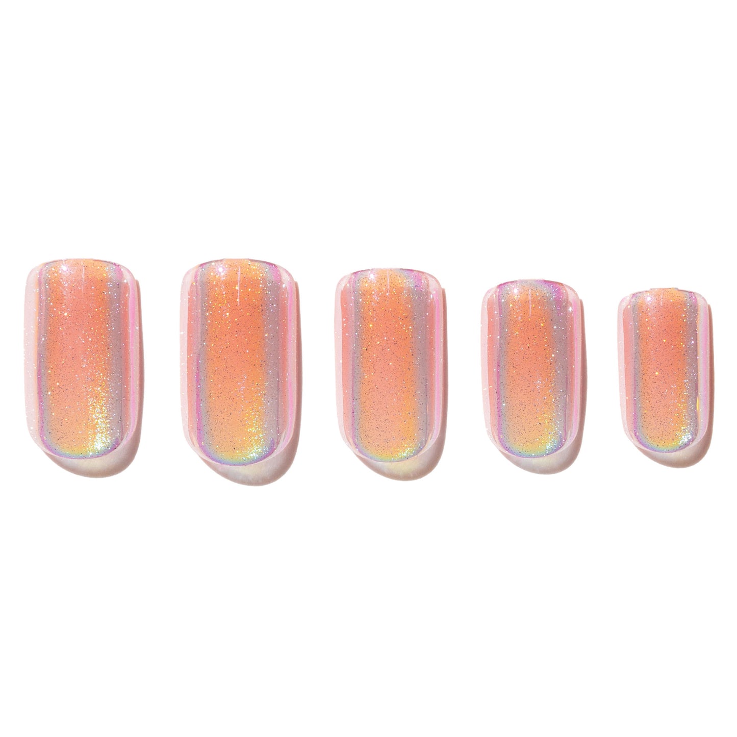 Pink Iridescent Press-On Nails SSN-MS