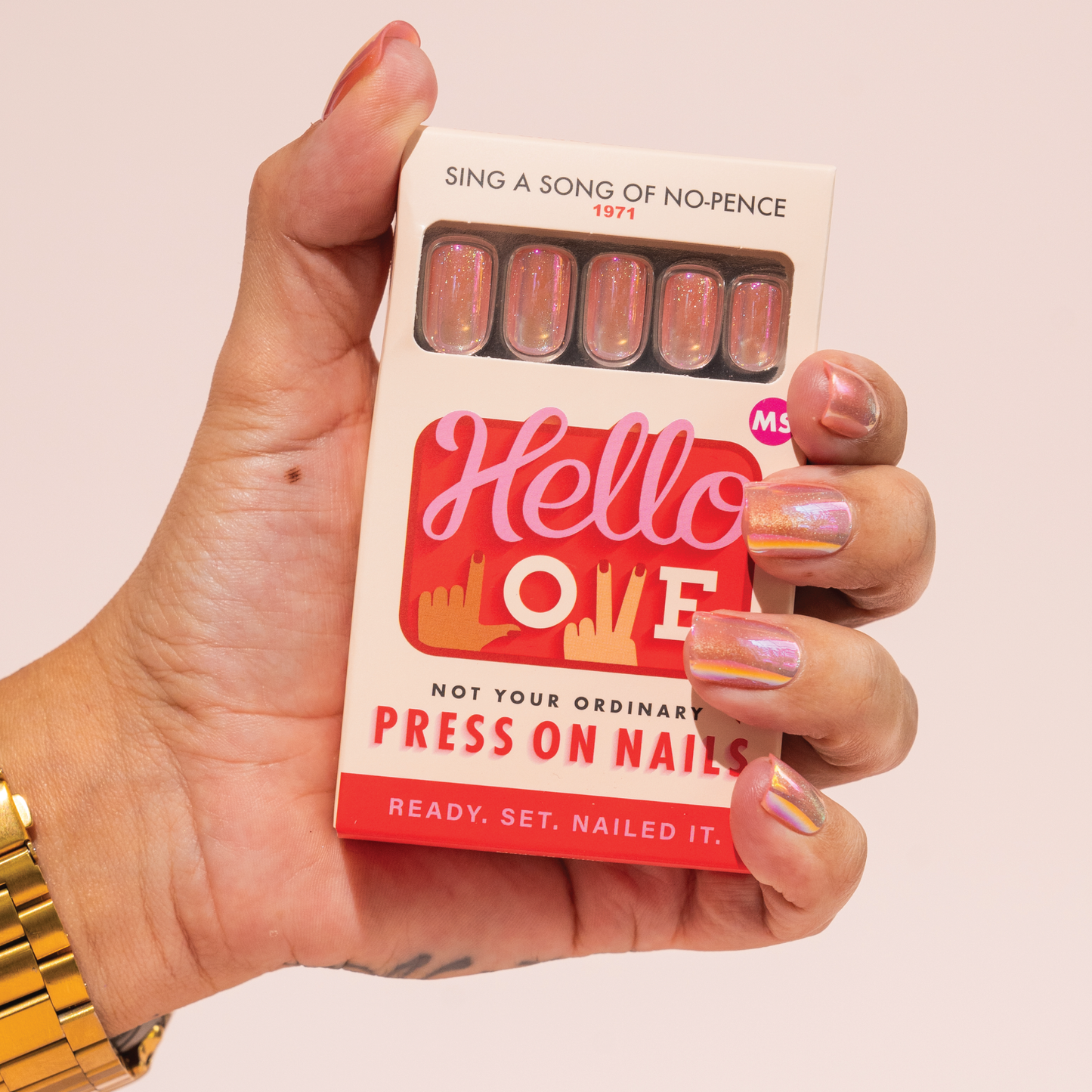 Pink Press-On Nails SSN-MS