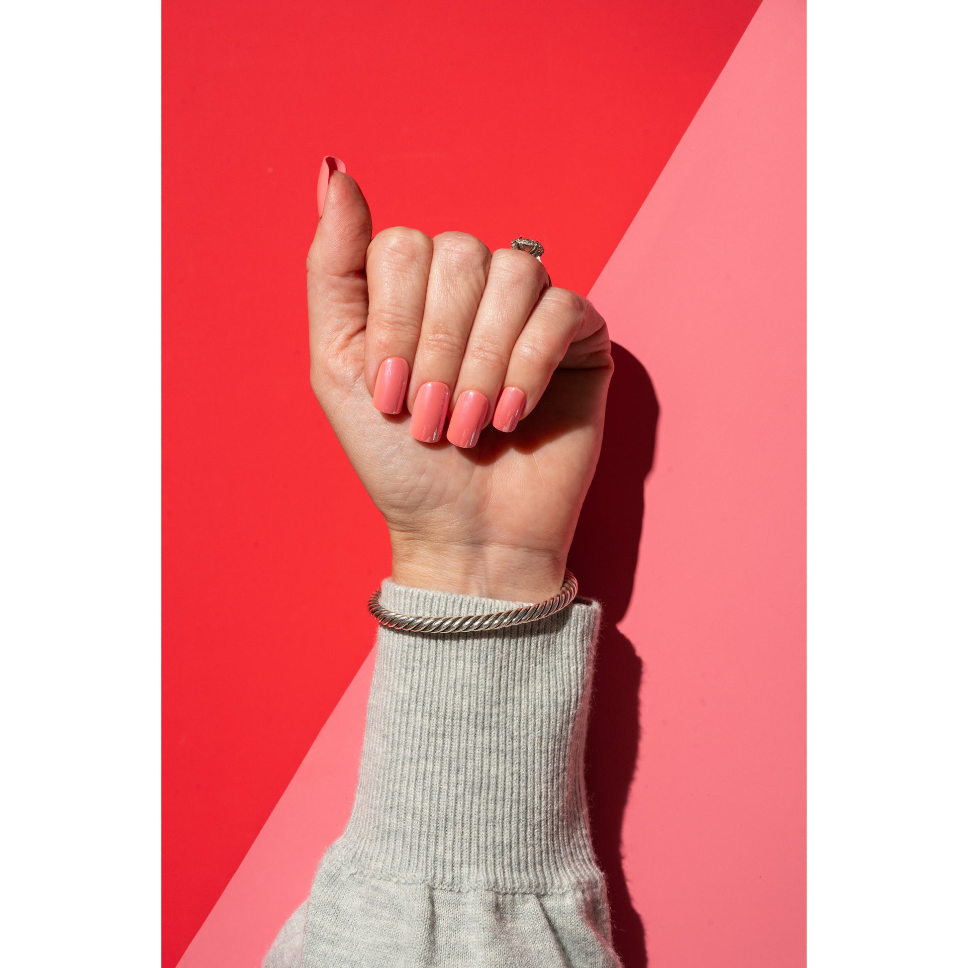 Pink Press on Nails Medium Length WWB-MS