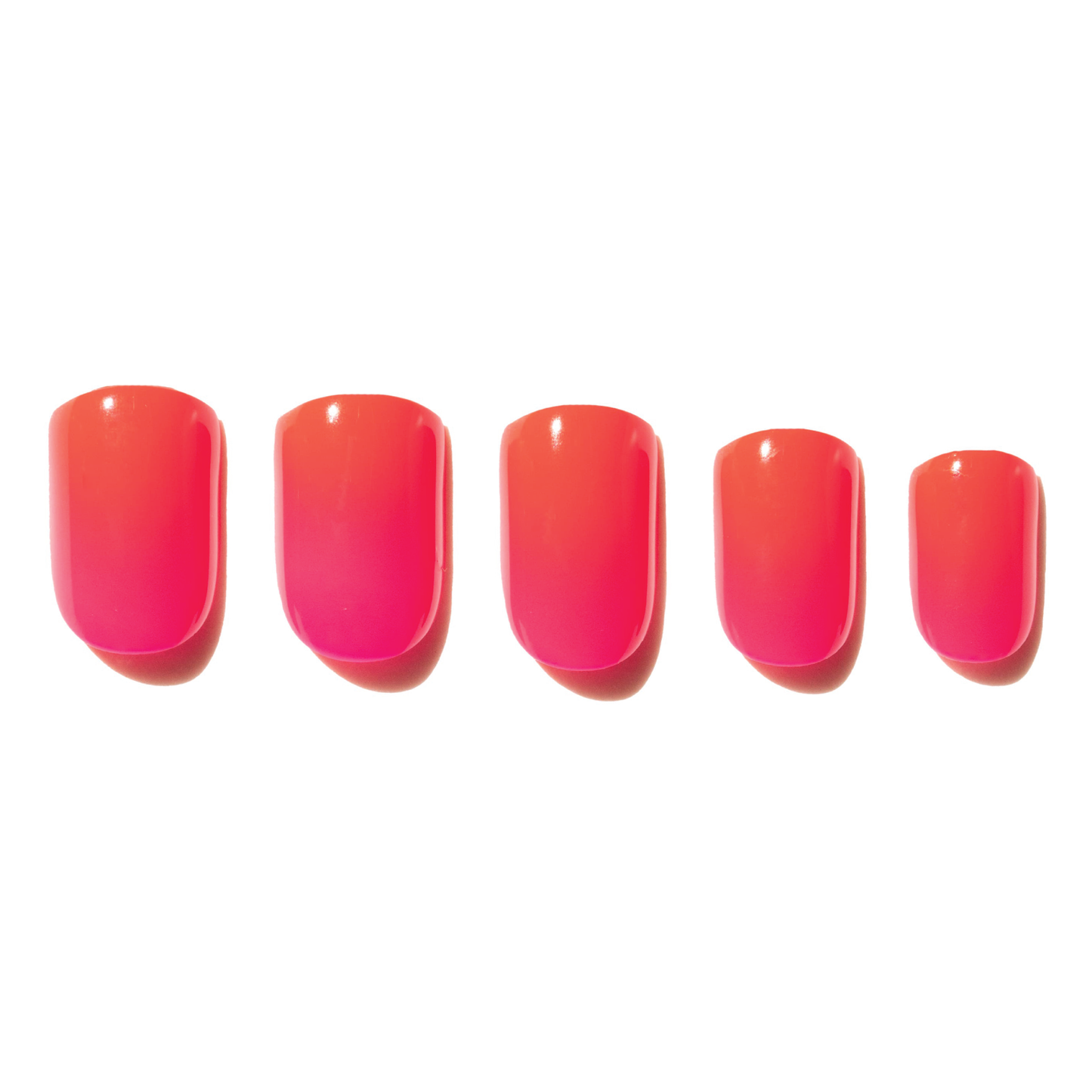 Pink and Red Ombre press on nail 9MM