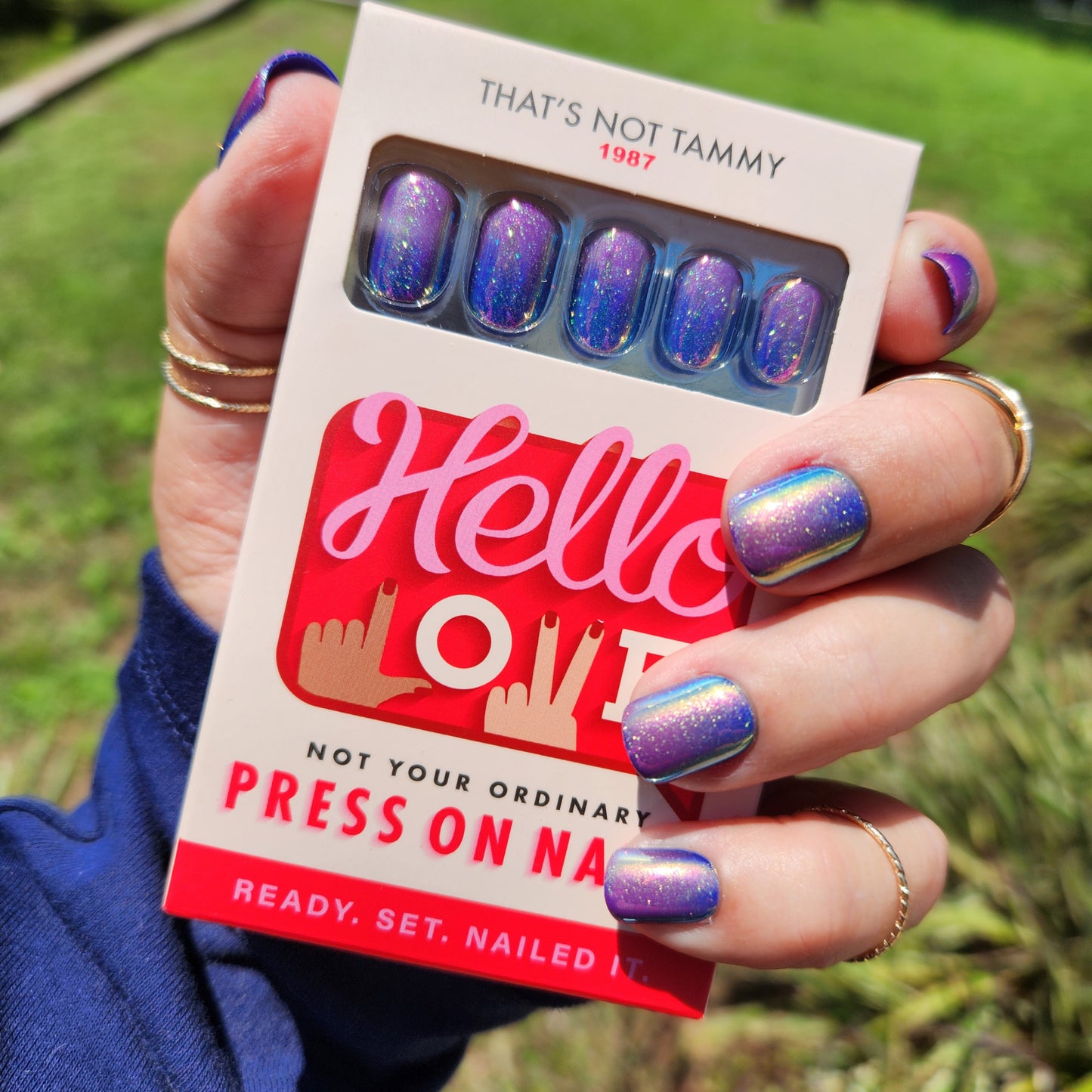 Press-On Nails Purple | Short | Square TNT