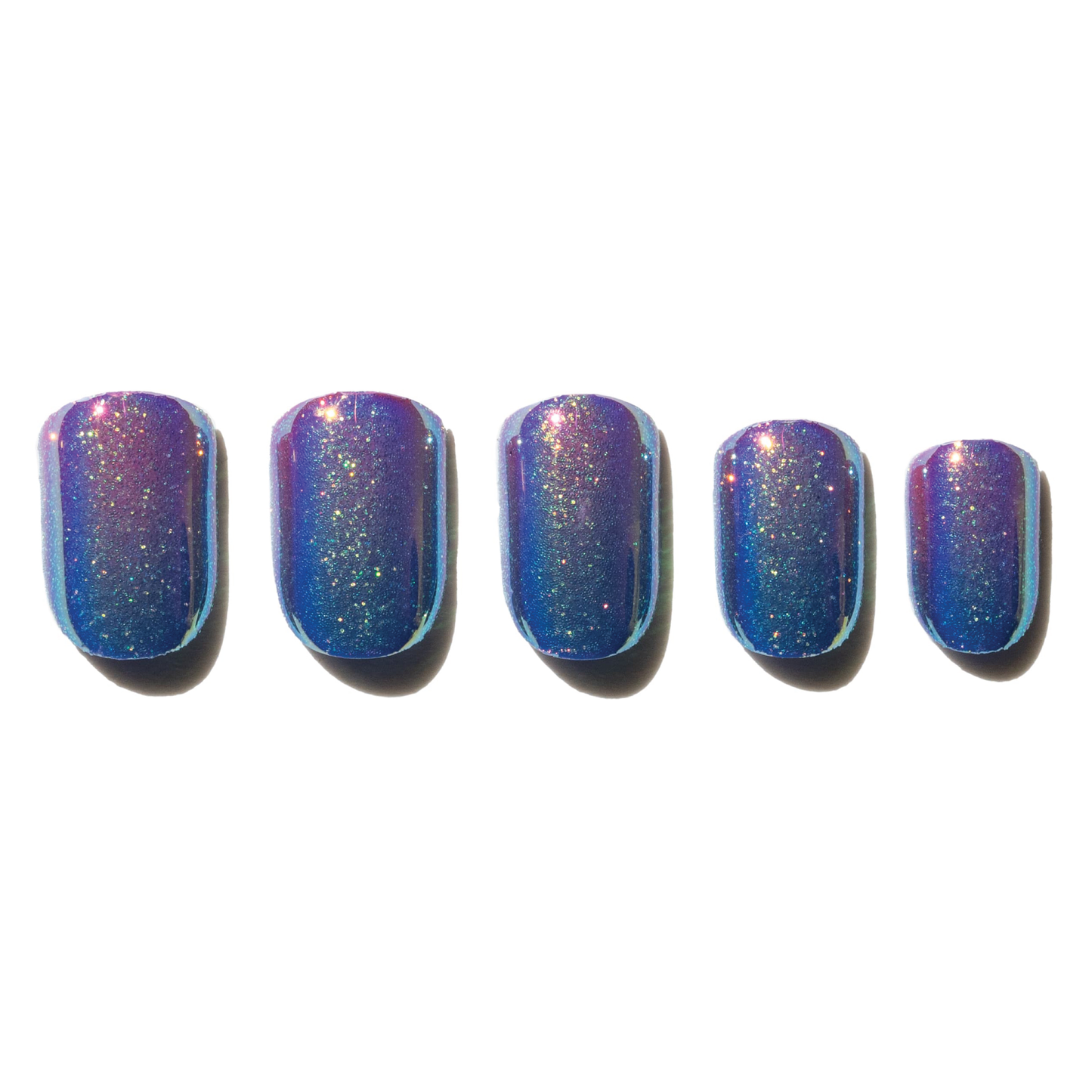 Purple Iridescent Glitter Press-On Nails | Short | Square TNT