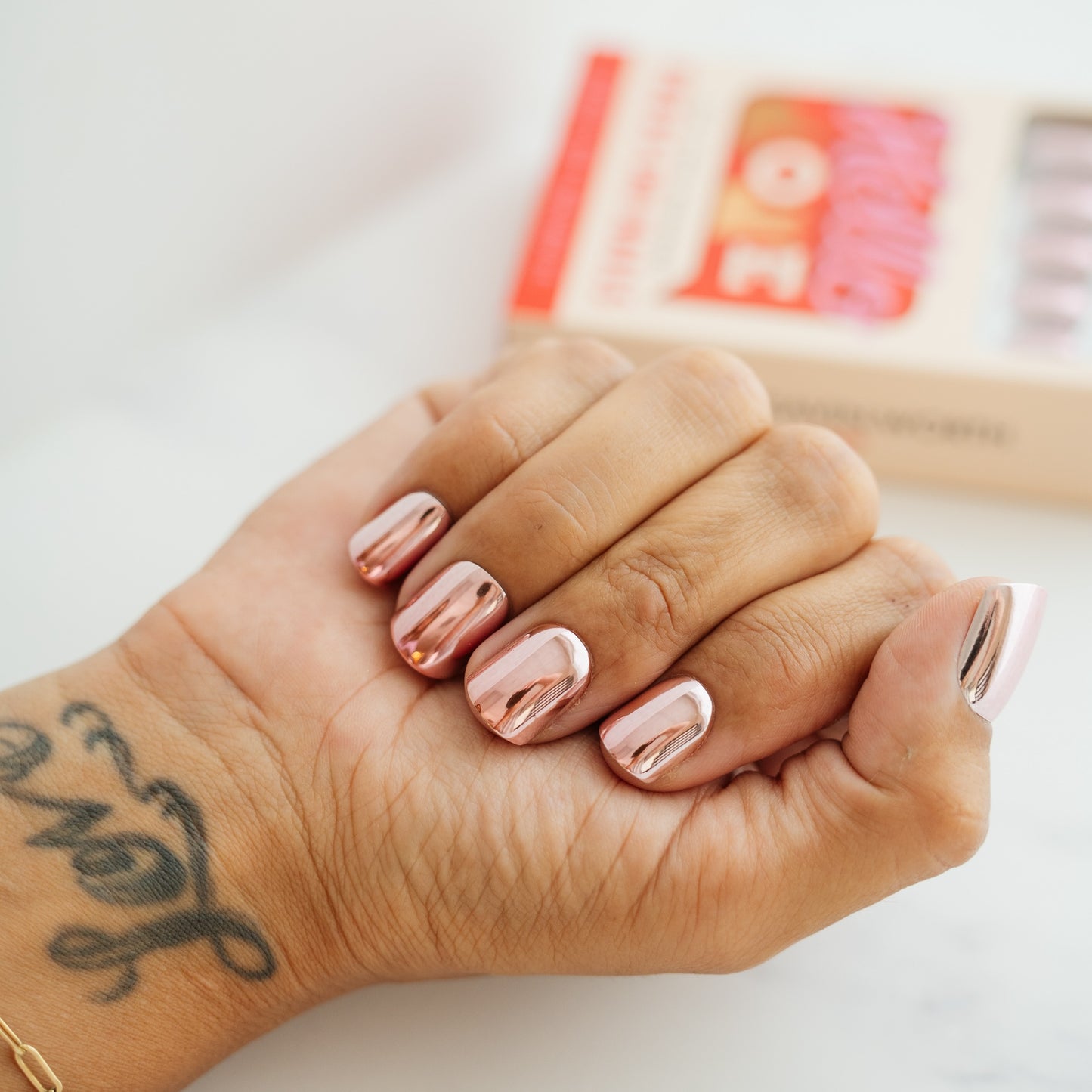 Rose Gold Press On Nails NLW