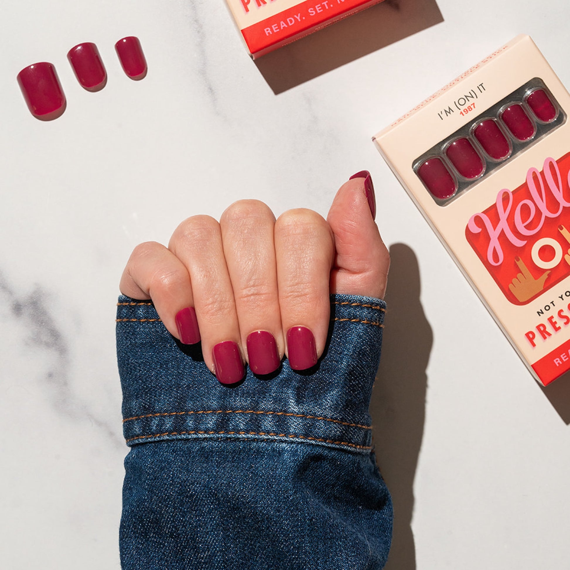 fuschia pink press on nails IOI