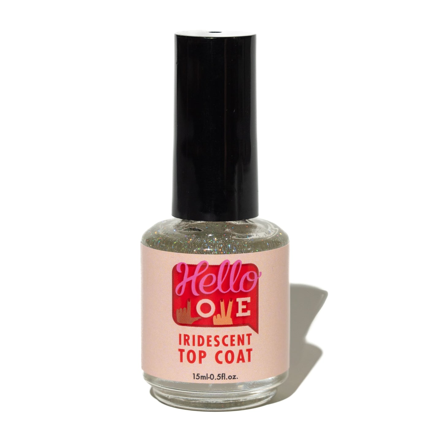 glitter iridescent top coat