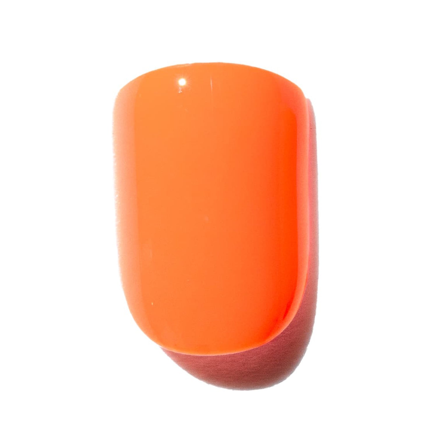 neon orange press on nails WTF
