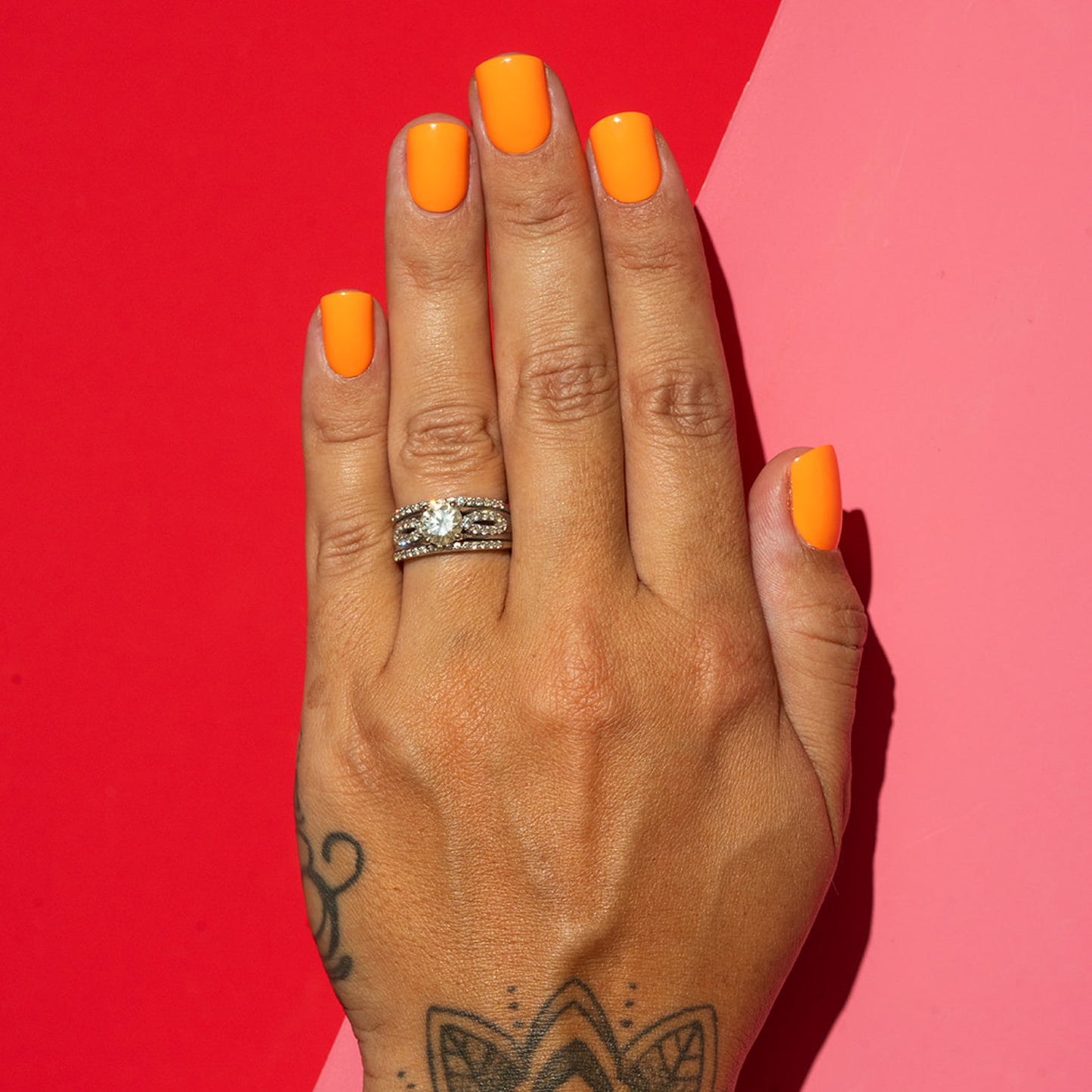 orange press on nails WTF