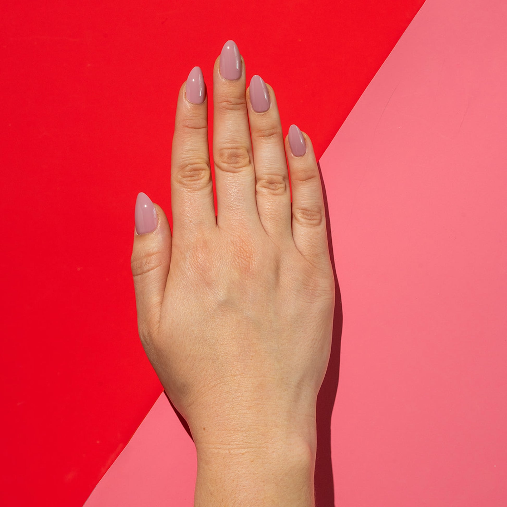 pink press on nail almond shape GGF-A