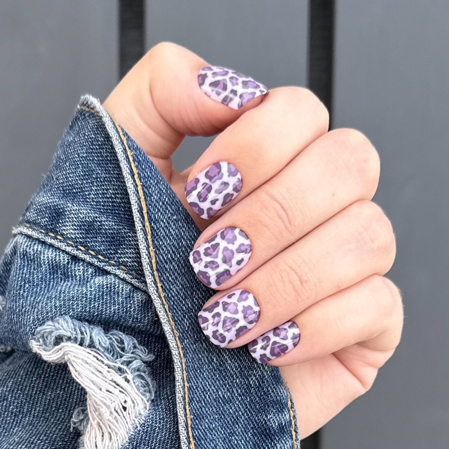 purple press on nails ITD