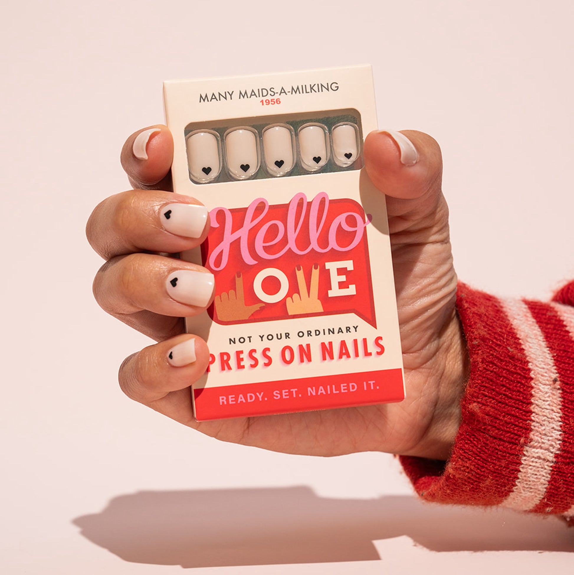 stick on nails with hearts MMM