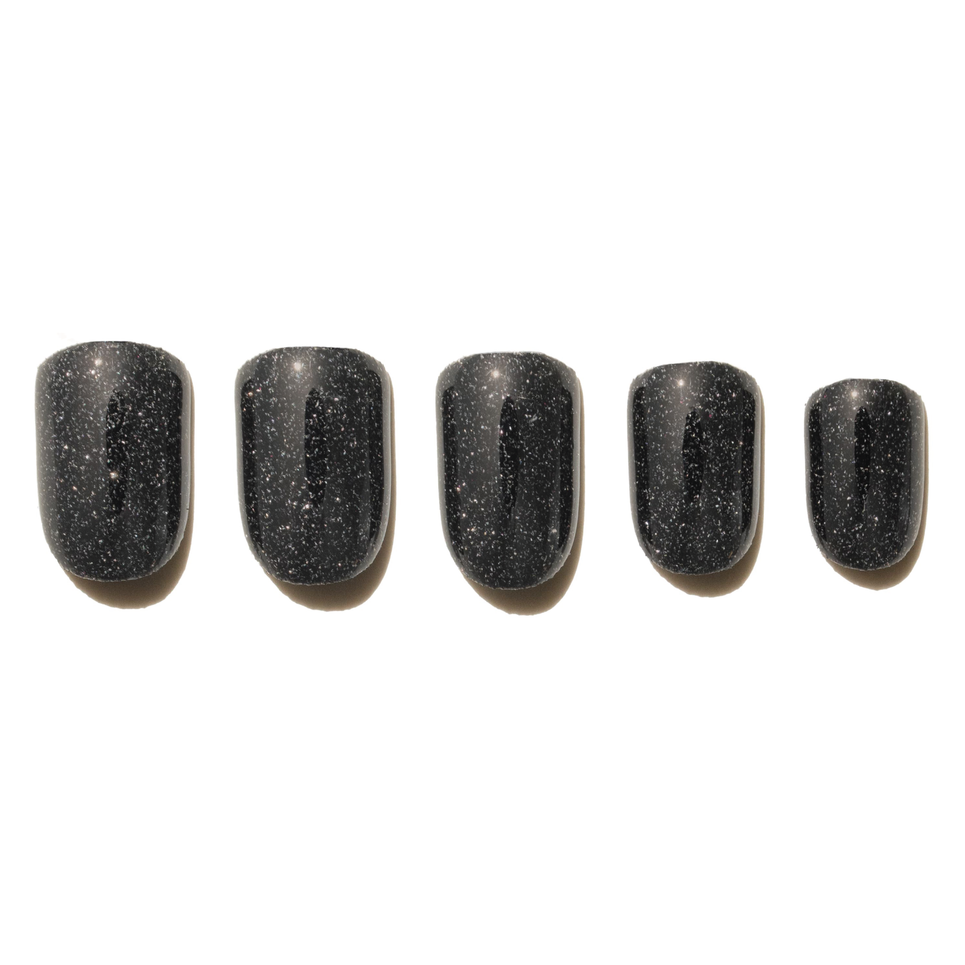 Black Glitter Press Ons ZZZ