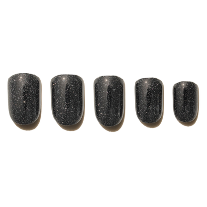 Black Glitter Press Ons ZZZ