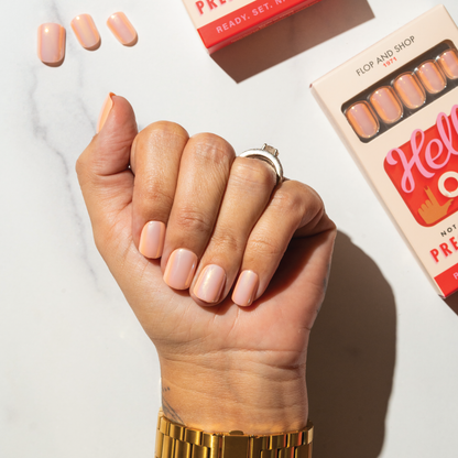 Coral Peach Press-On Nails FAS