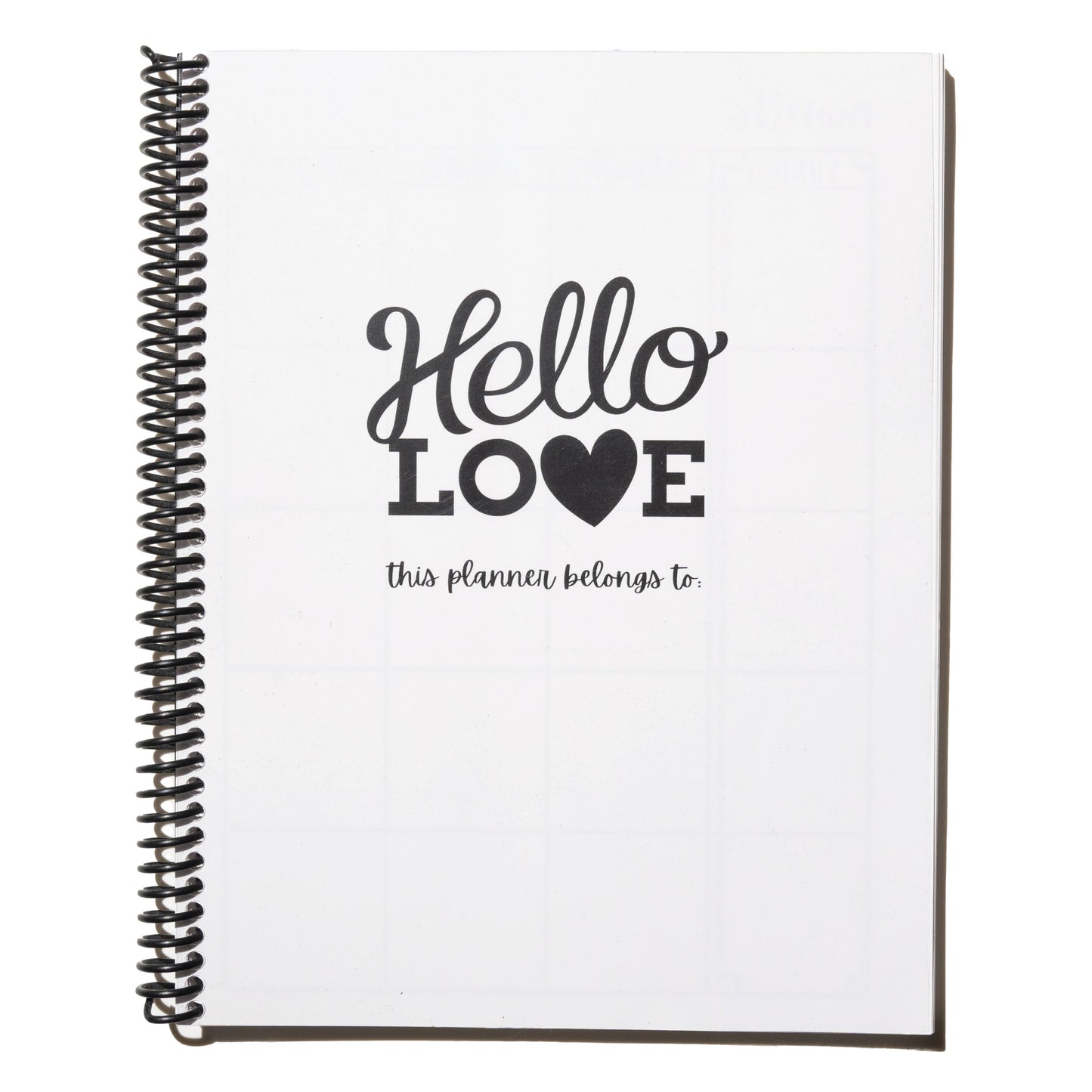 Hello Love Day Planner