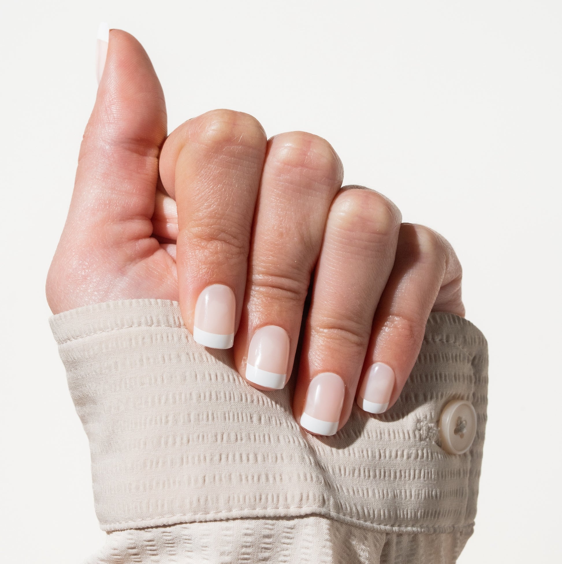 French Tip Glue On Nails 