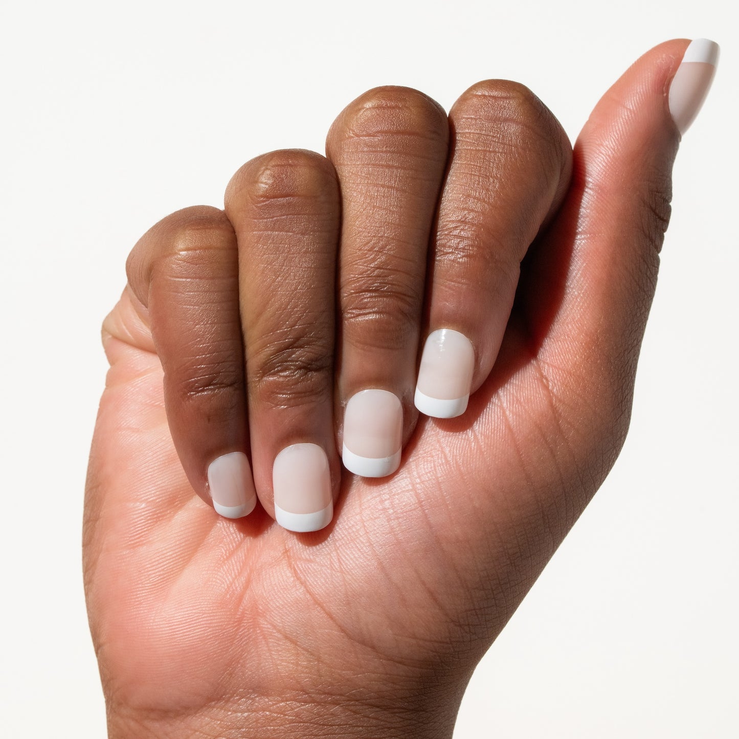 French Tip Press On Nails Square MOM