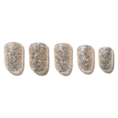 Glitter Gold Press-On Nails ESM