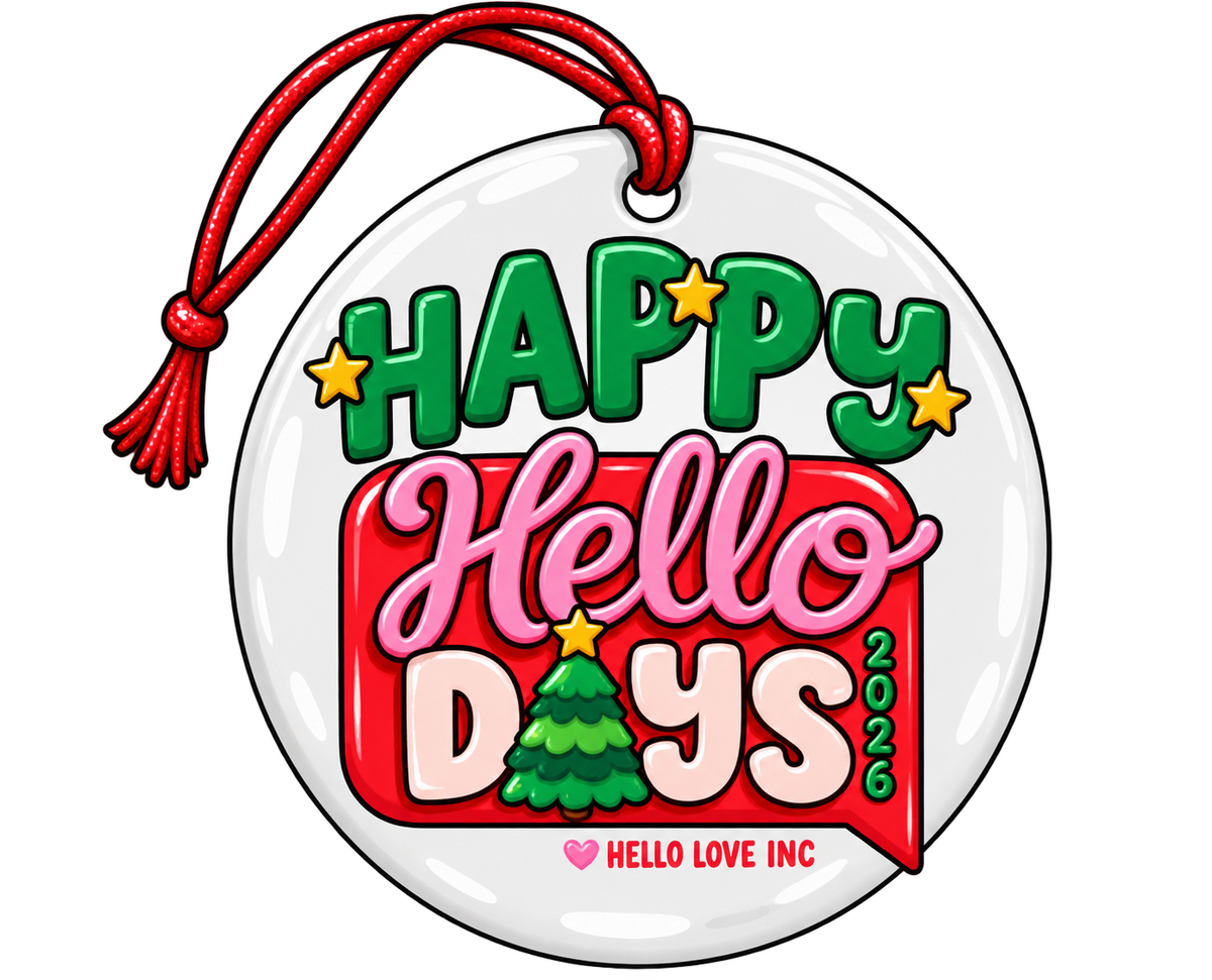 Hello Love Ornament
