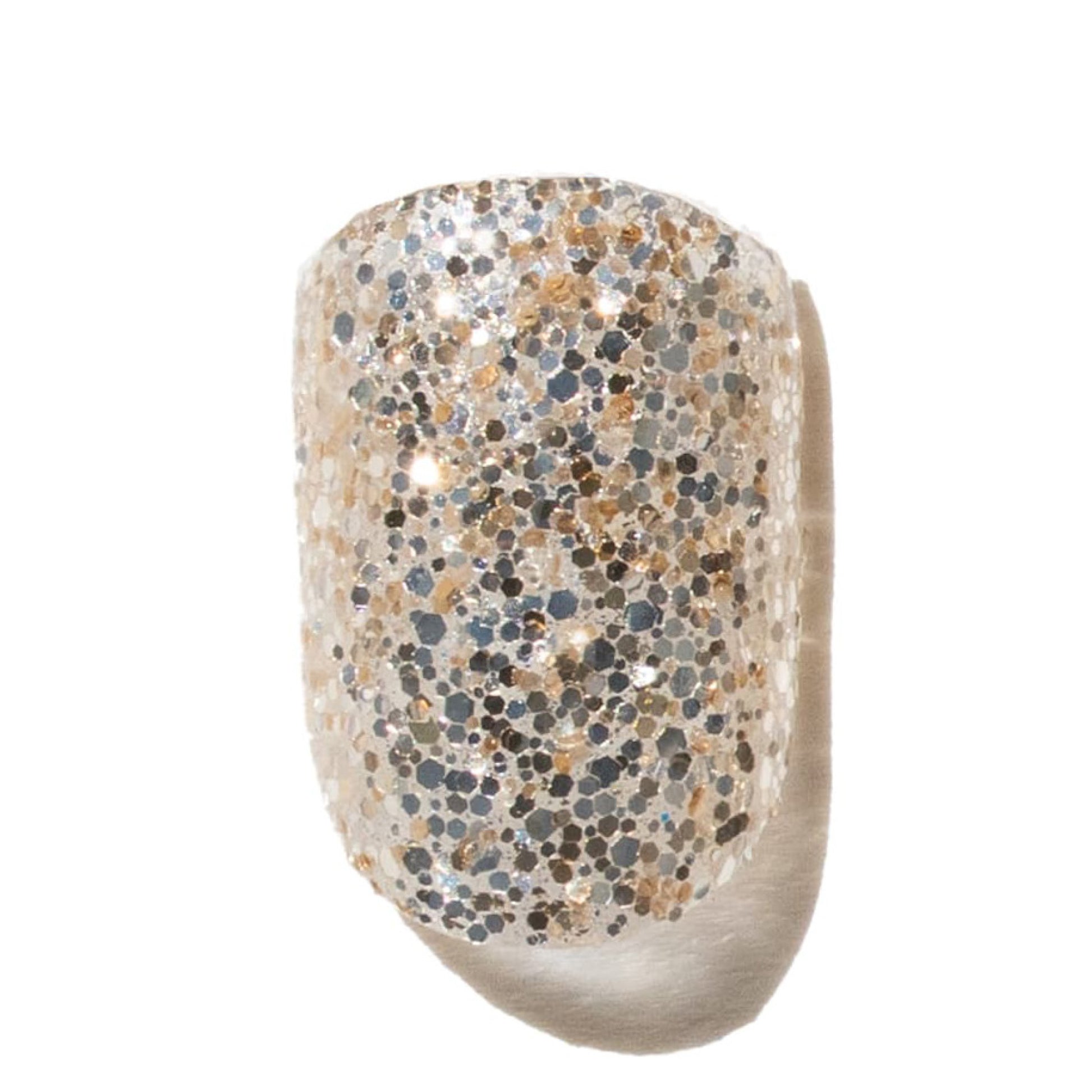 Gold Glitter Press-On Nails | Short | Square ESM