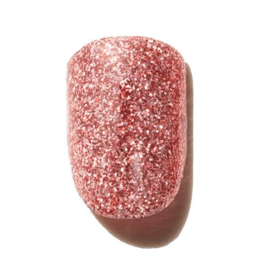 Hello Love Press On Nail in Rose Gold Glitter NMM