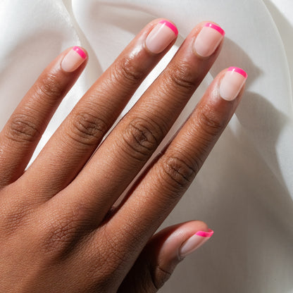 Hot Pink French Tip Press On Nail PTB