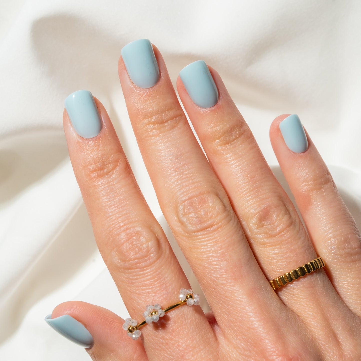Light Blue Press On Nails