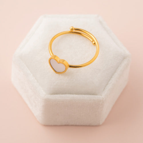 Heart Ring with Shell Inlay – Hello Love Inc