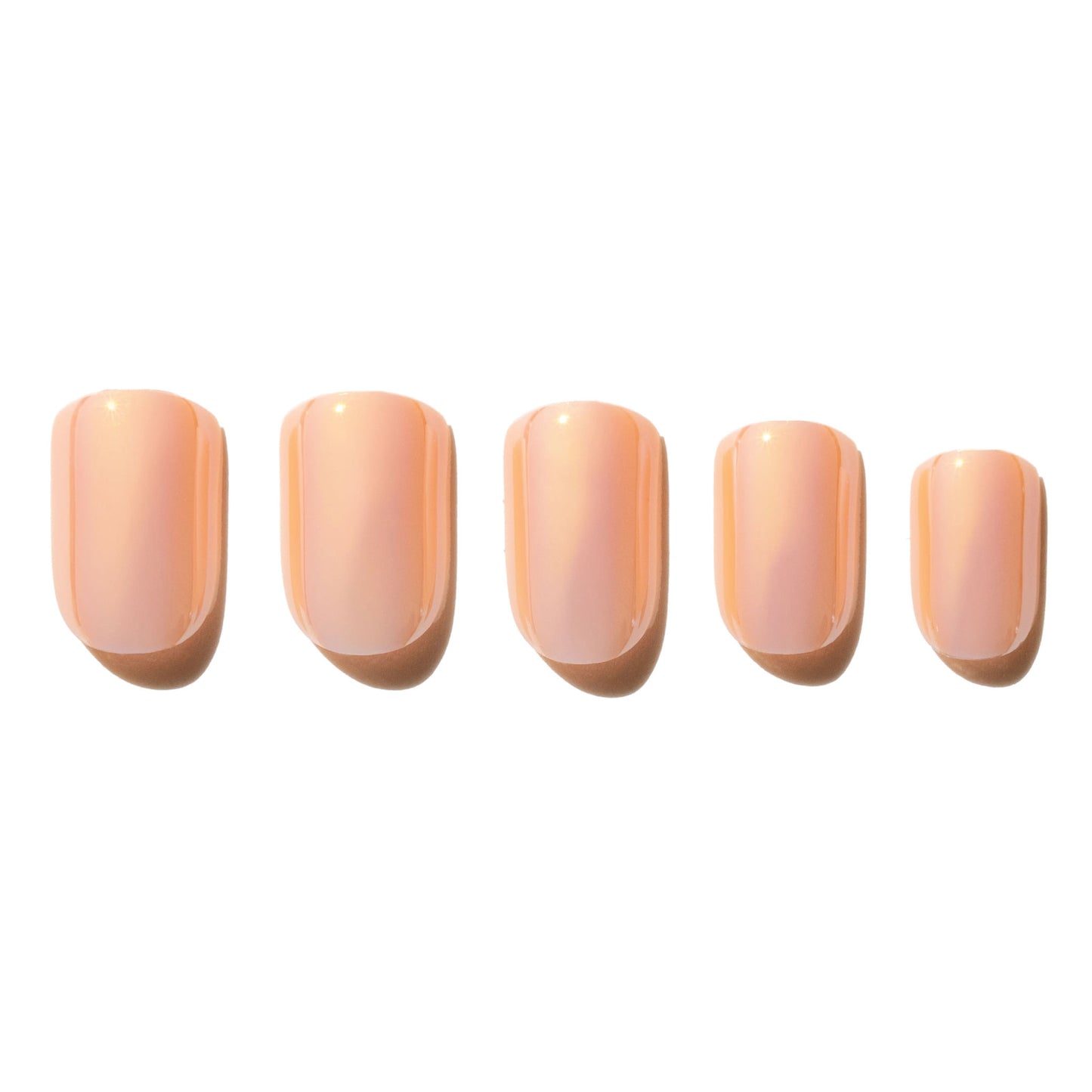 Peach Coral Iridescent Press-On Nails FAS