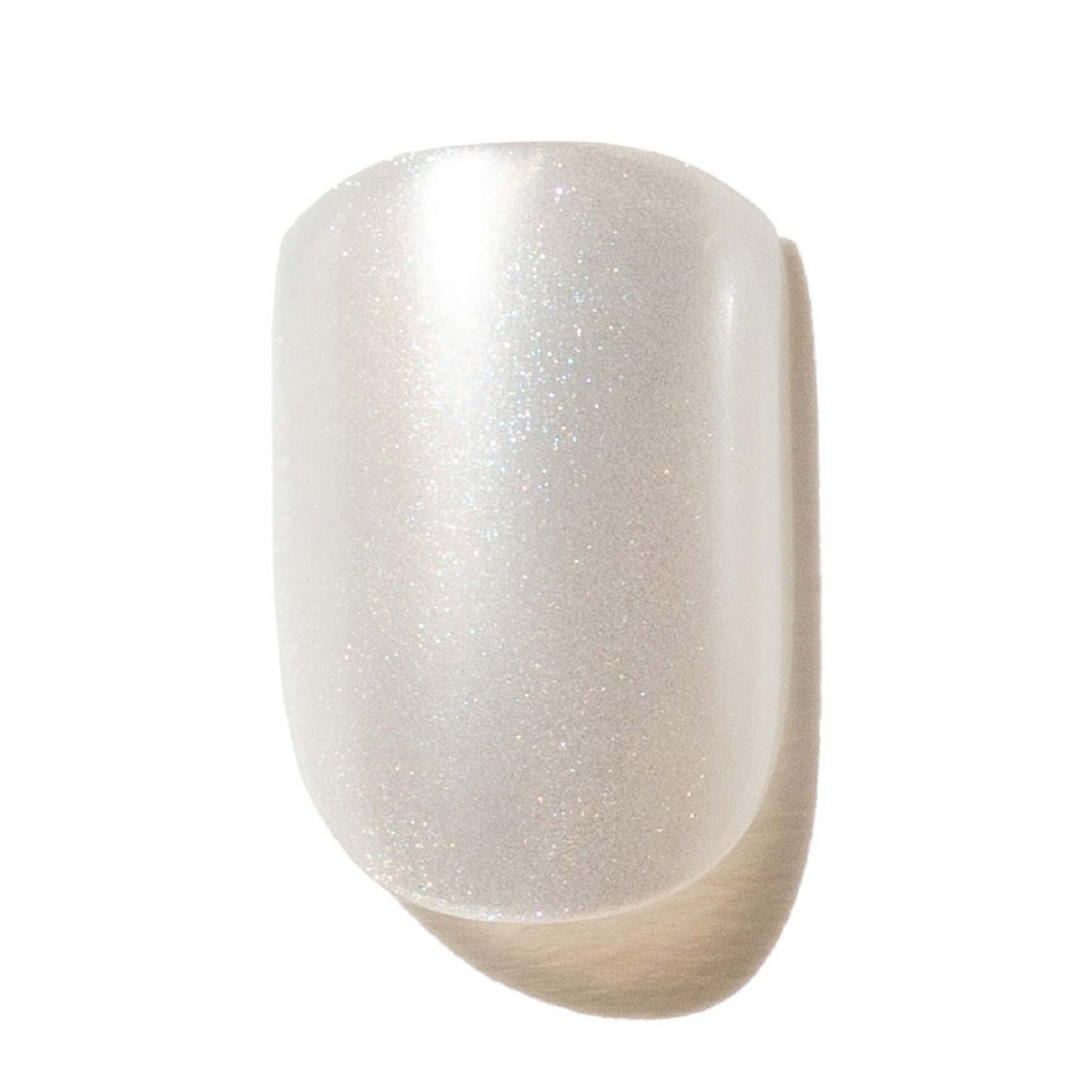 White glittery press on nails on a white background