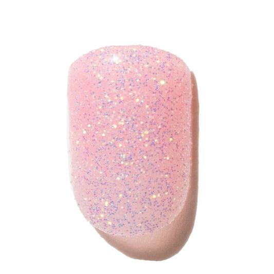 pink glitter press on nails HKN