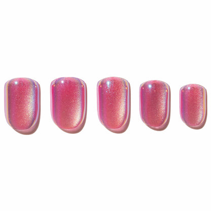 Pink Glitter Press On Nails