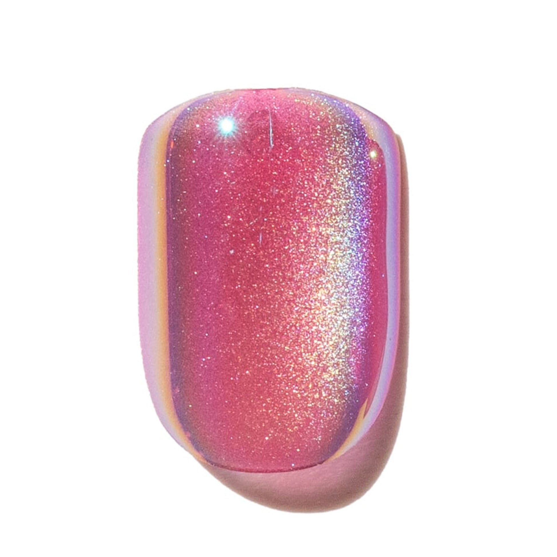 Pink Glitter Press On Nail