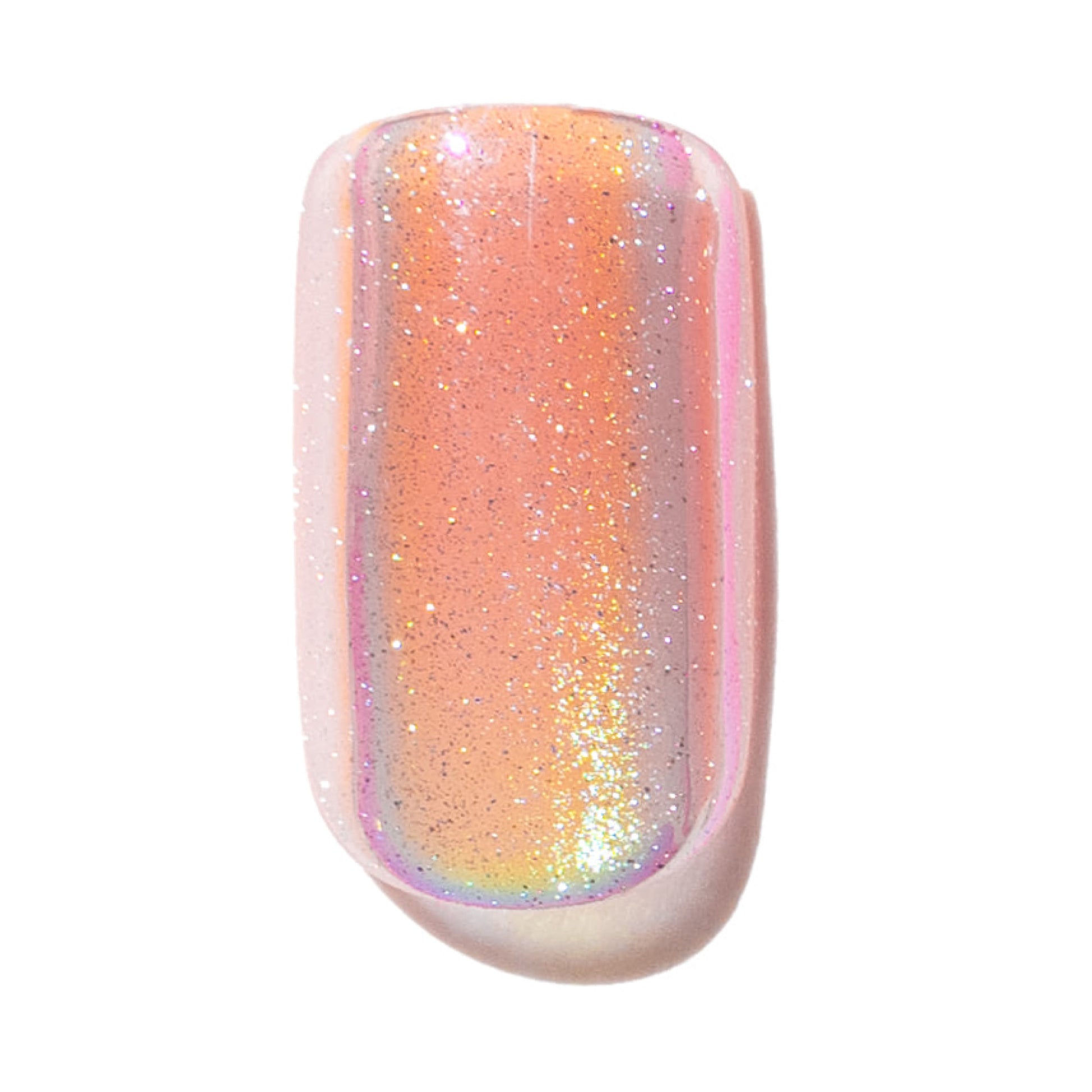 Pink Iridescent Press-On Nails | Medium Length | Square Shape SSN-MS