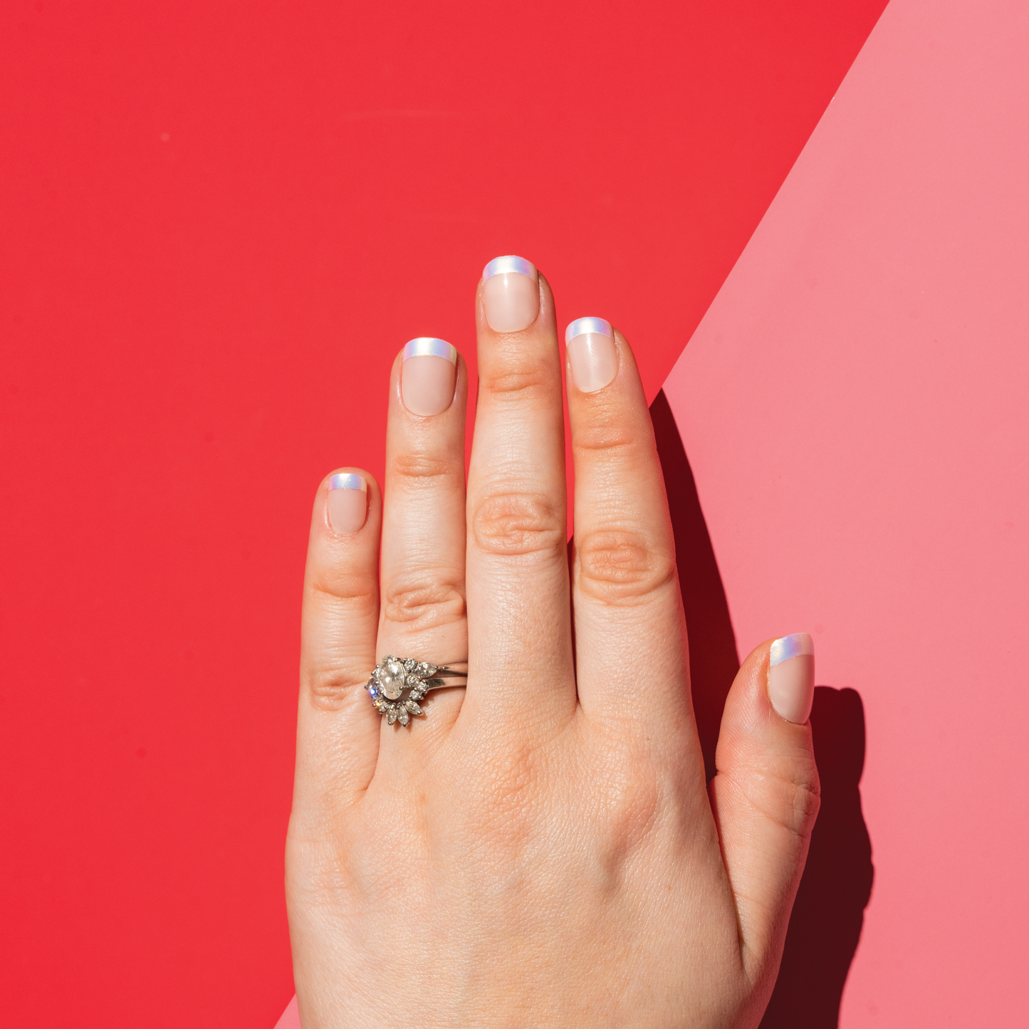French Tip Press-On Nails | Short Length | Square Shape NAT