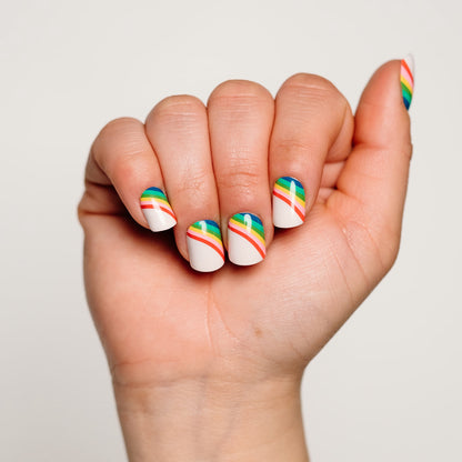 Rainbow Themed Press On Nails_AWF