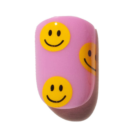 Smiley Face Press-On Nails | Short | Square ADB