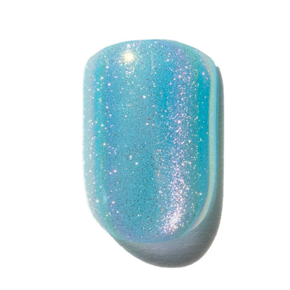 Turquoise Blue Glitter Holographic Press On Nails WSK