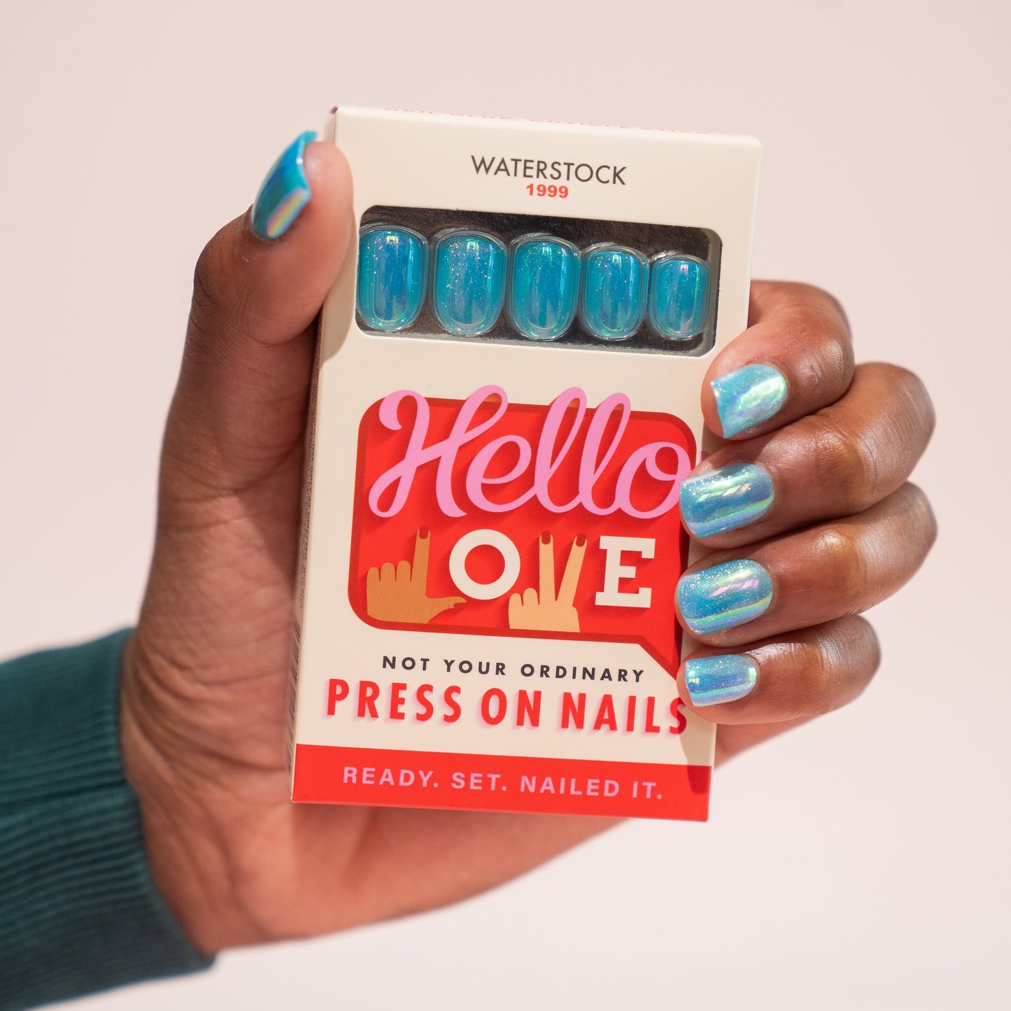 Turquoise Press On Nails WSK