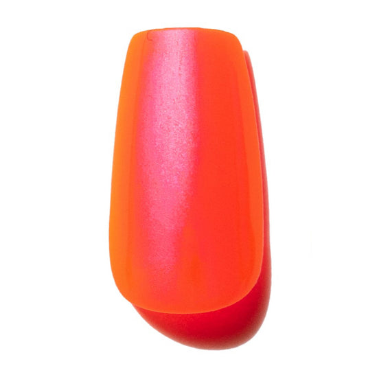 pink and orange press on nail FAC-SQ
